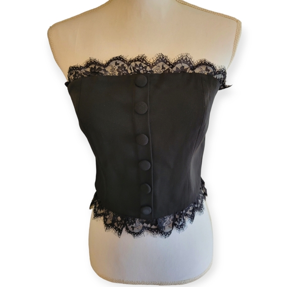 Anthropologie Endless Rose Peekaboo Lace Corset Top (NWOT) - Picture 6 of 11